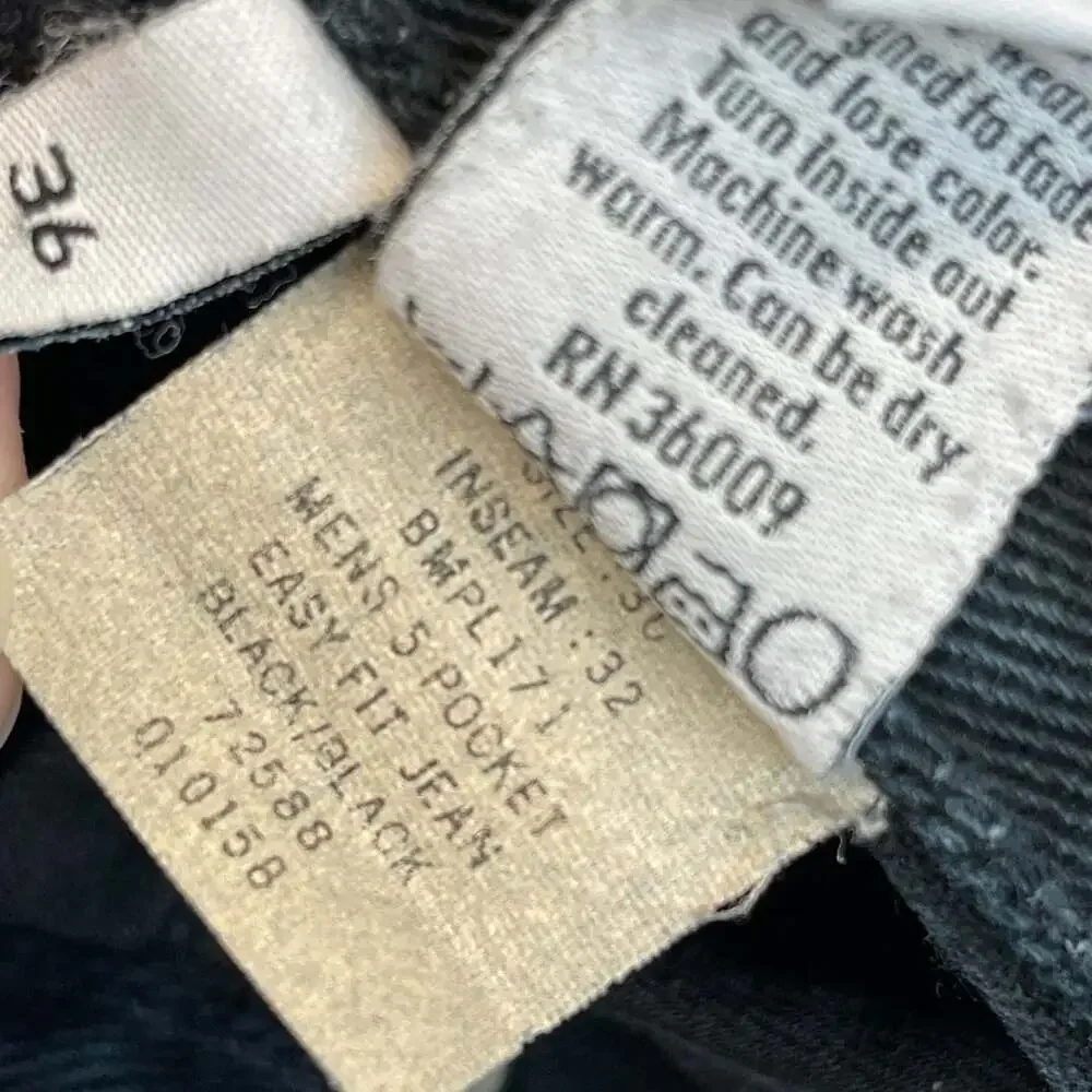 Vintage Y2K 36x30 Calvin Klein Jeans Straight Leg Black Washed Denim